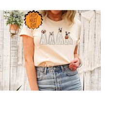 halloween shirt,halloween gift shirt,ghost shirt,halloween dog shirt,ghost dog shirt,2023 happy halloween,retro spooky s