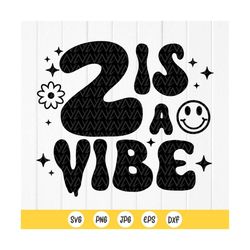 two is a vibe svg, 2nd birthday svg, 2nd birthday shirt, birthday svg, 2nd birthday gifts, boy girl svg, instant downloa