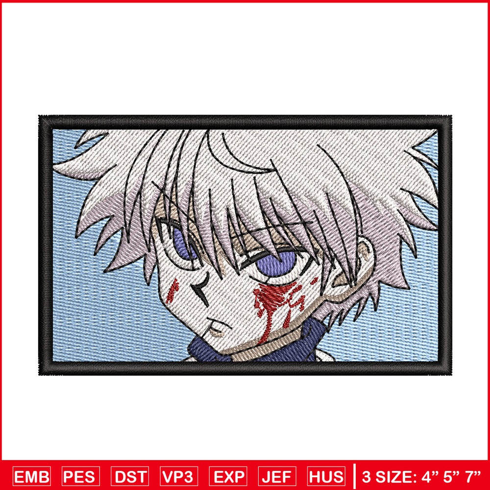 Killua embroidery design, Hunter x hunter embroidery, Anime design, Embroidery shirt, Embroidery file, Digital download.jpg