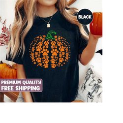 paw pumpkin shirt, paw print shirt, dog halloween shirt,pumpkin dog shirt, retro pumpkin, halloween shirt, halloween swe