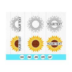 sunflower svg bundle, 6 sunflower bundle svg,sunflower and gift monogram svg,sunflower svg cut file, instant download fi