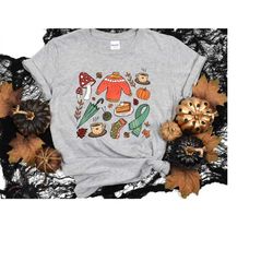 autumn doodles shirt, autumn shirt, women's fall shirt, autumn vibes shirt, fall shirt, fall vibes shirt, fall gift shir