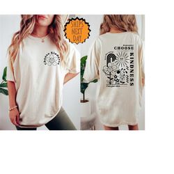 choose kindness shirt, be kind shirt, cute shirt, positive shirt, retro be kind shirt, boho kindness shirt, boho rainbow