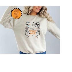 halloween skeleton nurse sweatshirt, nurse appreciation sweater,halloween gift for nurse,halloween healthcare sweater,sp