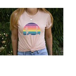 retro desert scene shirt, retro cactus shirt, desert vibes shirt, camping shirt, road trip shirt, cactus scene shirt, tr