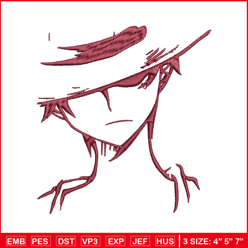 Luffy poster embroidery design, One piece embroidery, Anime design, Embroidery file, Embroidery shirt, Digital download.jpg