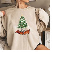 Dachshund Christmas Tree Shirt, Dachshund Chhristmas Shirt, Dachshund Lover Shirt