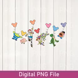 disney toy story friends group png, toy story png, toy story mickey balloon png, disneyland balloons png, disneyland png