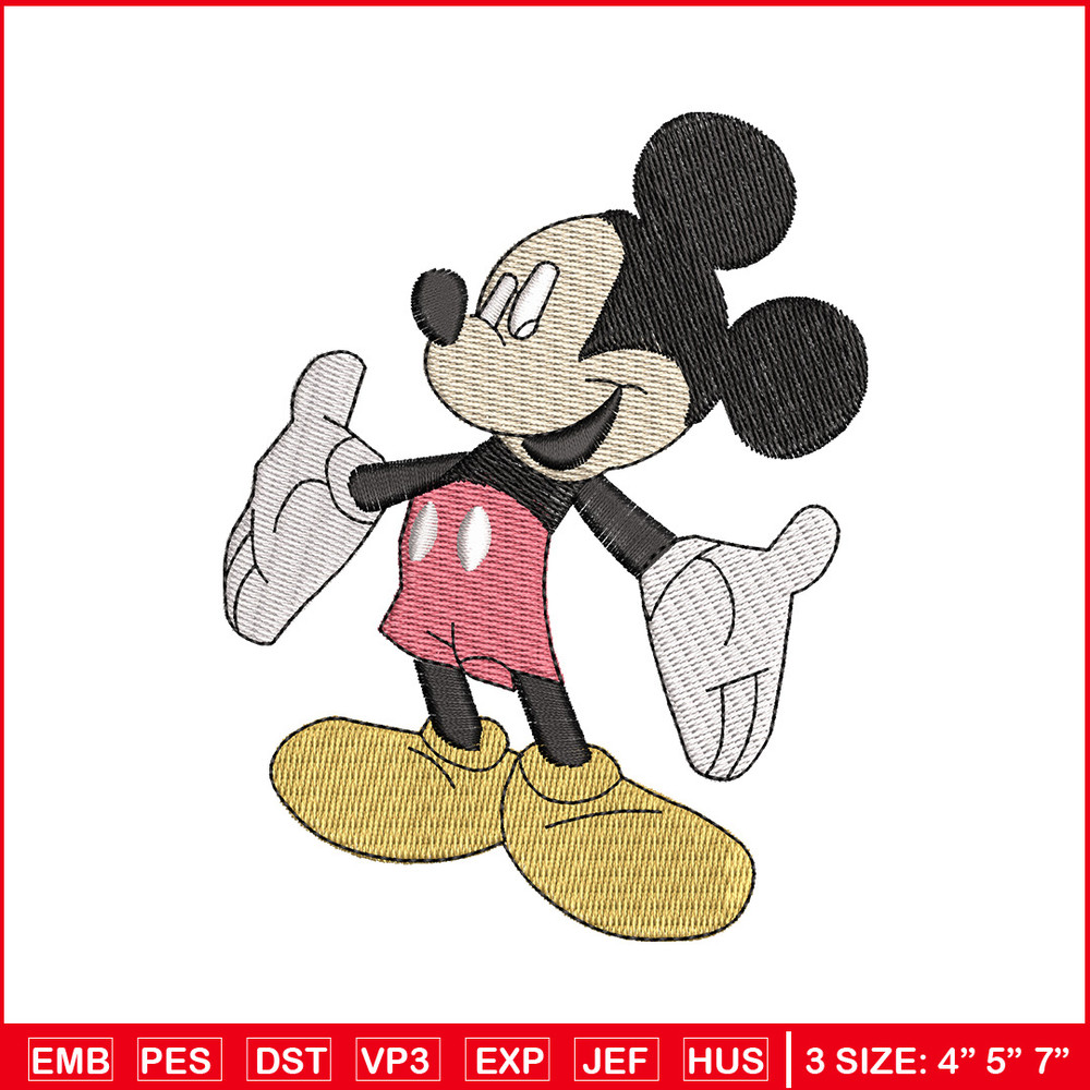 Mickey mouse embroidery design, Disney embroidery,Embroidery shirt, Embroidery file, Anime design, Digital download.jpg