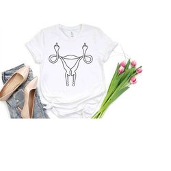 middle finger uterus tshirt, pro choice, feminist shirt, girl power shirt, middle finger tshirt, women's pro choice shir