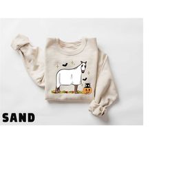 halloween horse ghost sweatshirt, cowboy western halloween sweatshirt, ghost sweater, halloween gifts, boo shirt, spooky