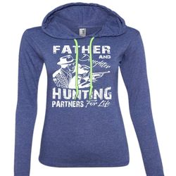 father and daughter hunting partners for life t shirt, hunter t shirt (anvil ladies ringspun hooded)