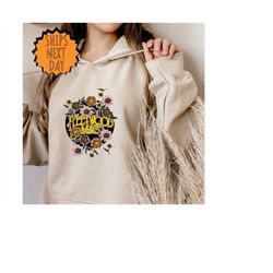 fleetwood mac hoodie,vintage floral retro band graphic hoodie,distressed band rock and roll hoodie,rock band hoodie,unis