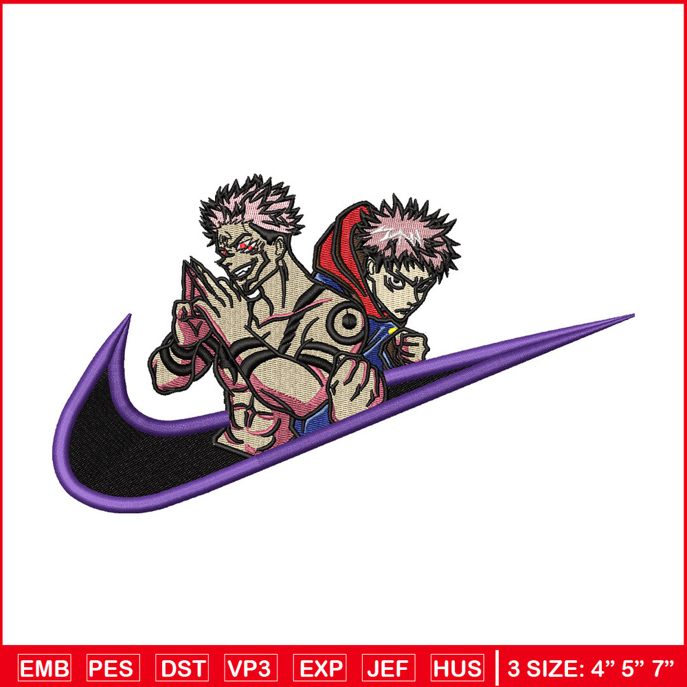 Nike sukuna embroidery design, Jujutsu embroidery, Anime design, Embroidery shirt, Embroidery file, Digital download.jpg
