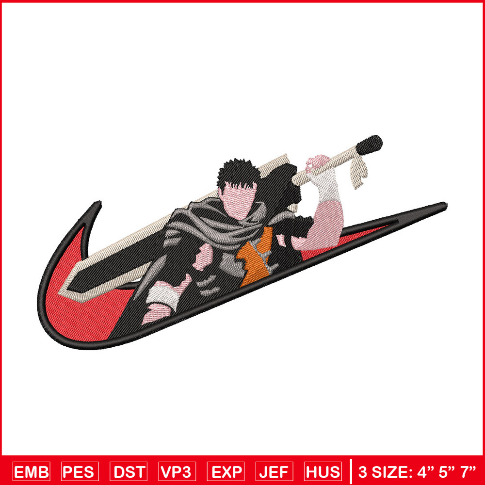 Nike x guts embroidery design, Berserk embroidery, Nike design, Embroidery shirt, Embroidery file, Digital download.jpg