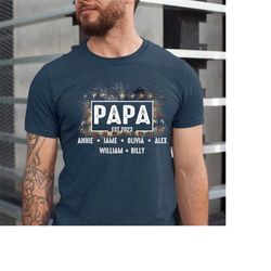 papa 4th july shirt, usa flag american independence day, personalized papa patriotic shirt