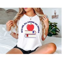 with god all lessons are possible shirt, teacher shirt, preschool teacher shirt, 1st grade shirt, kindergarten teacher,