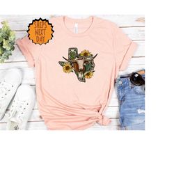 texas map shirt, texas shirt, long haired shaggy cow shirt, texas pride shirt, cow shirt, cute cow shirt, shaggy cow shi