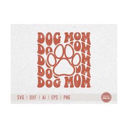 dog mom svg, dog lover svg, fur mom svg, dog mama svg, fur mama svg, rescue animals, wavy letters svg,  svg dxf eps ai p