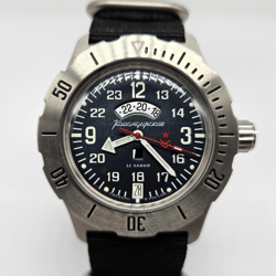 Vostok Komandirskie Day Night Indicator Blue 350753 Brand New men's mechanical automatic watch