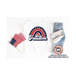 freedom svg, rainbow svg, 4th of july rainbow svg, fourth of july svg, patriotic svg, america svg, svg dxf eps ai png si