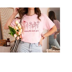 helping little minds, kindergarten teacher, minds grow shirt, special education, teacher appreciation, teacher gift, gif