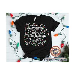 my favorite color is christmas lights svg, merry and bright svg, merry christmas svg, winter svg, svg dxf eps ai png sil