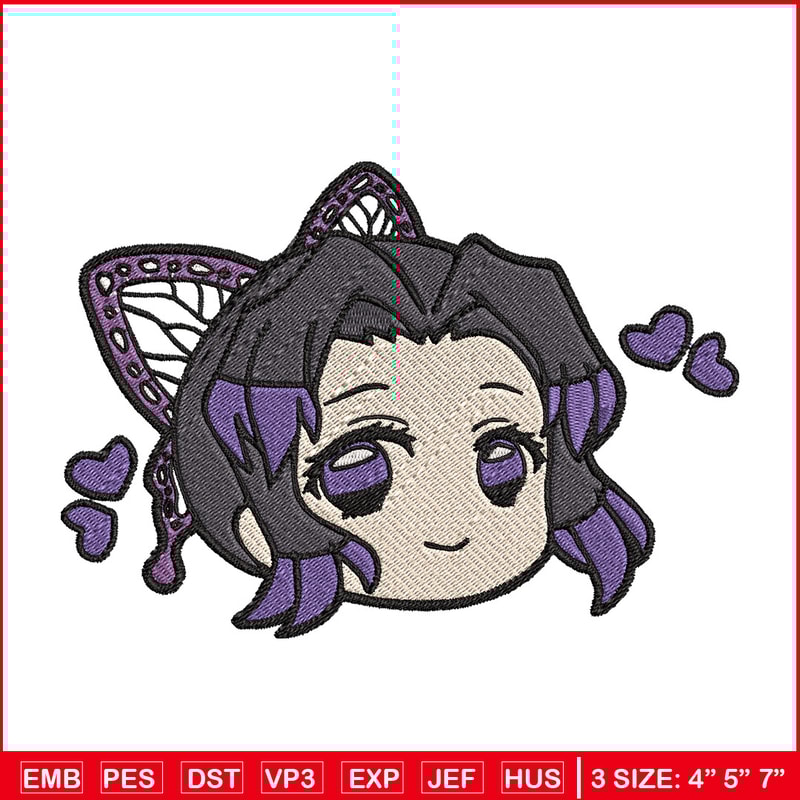 Shinobu chibi embroidery design, Shinobu embroidery, Embroidery shirt, Embroidery file, Anime design, Digital download.jpg