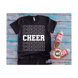 cheer svg, cheerleading svg, cheer mom svg, cheer fan svg, stacked, football, cheerleader svg, svg dxf eps ai png silhou