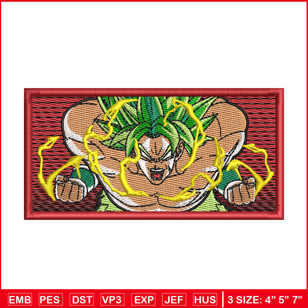 Super broly embroidery design, Dragonball embroidery, Anime design, Embroidery shirt, Embroidery file, Digital download.jpg