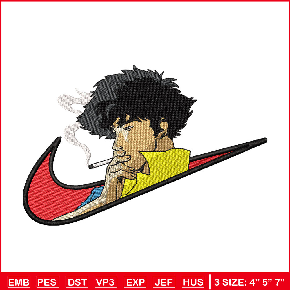 Swoosh spike embroidery design, Cowboy bebop embroidery,Anime design,Embroidery file, Embroidery shirt, Digital download.jpg