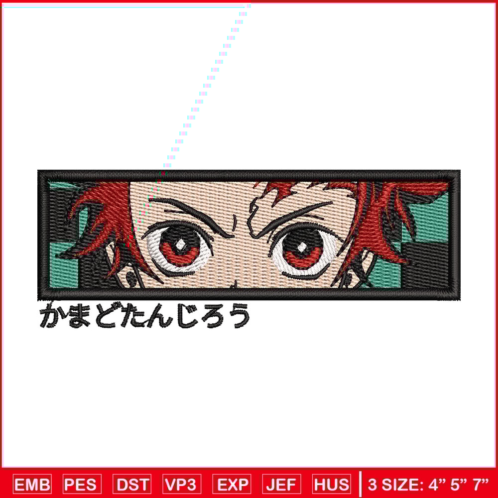 Tanjiro eyes box embroidery design, Tanjiro embroidery, Anime design, Embroidery shirt, Embroidery file,Digital download.jpg