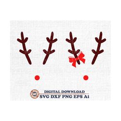 christmas reindeer antlers svg, merry and bright svg, merry christmas svg, winter svg, holidays svg, svg dxf eps ai png