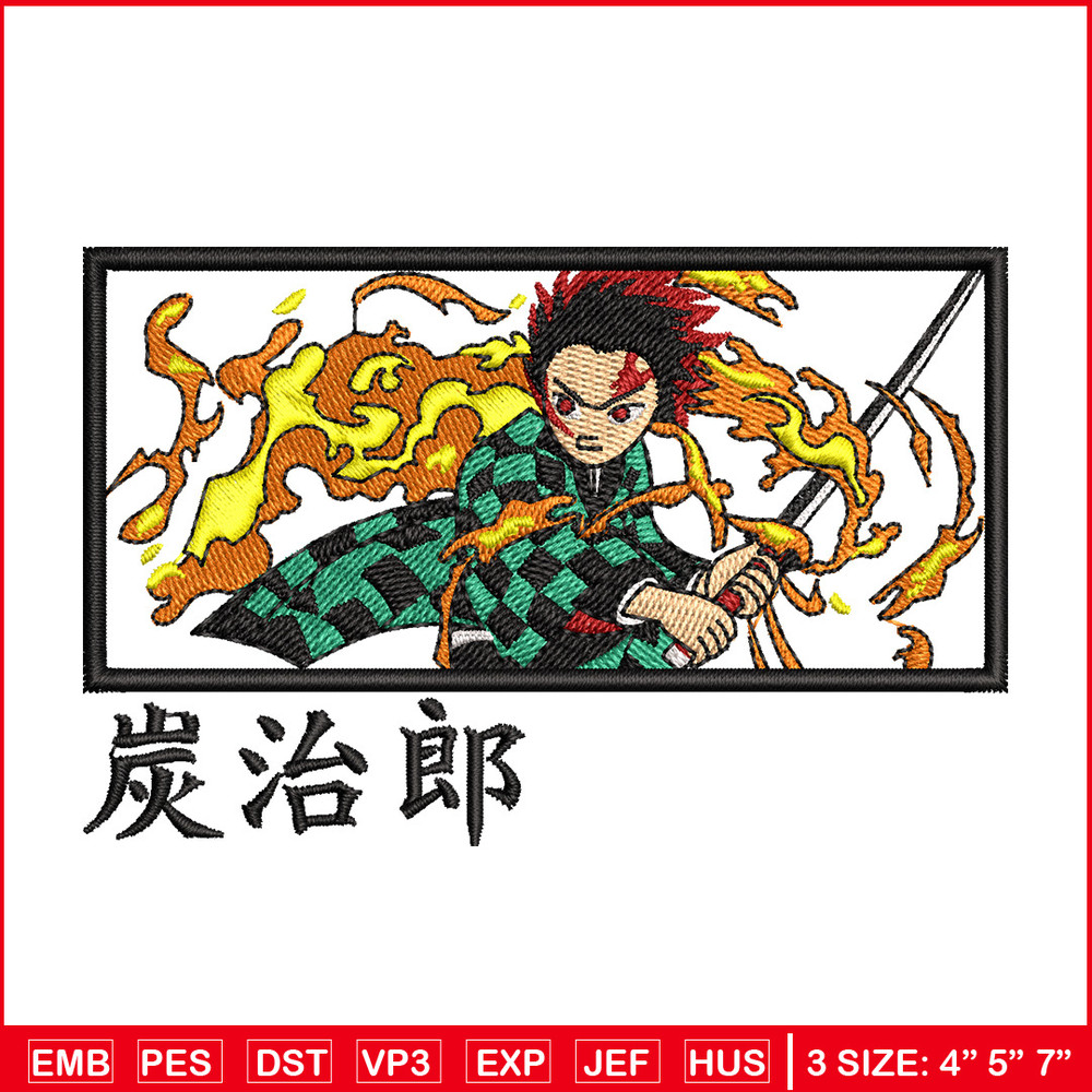 Tanjiro fire box embroidery design, Tanjiro embroidery, Anime design, Embroidery shirt, Embroidery file,Digital download.jpg