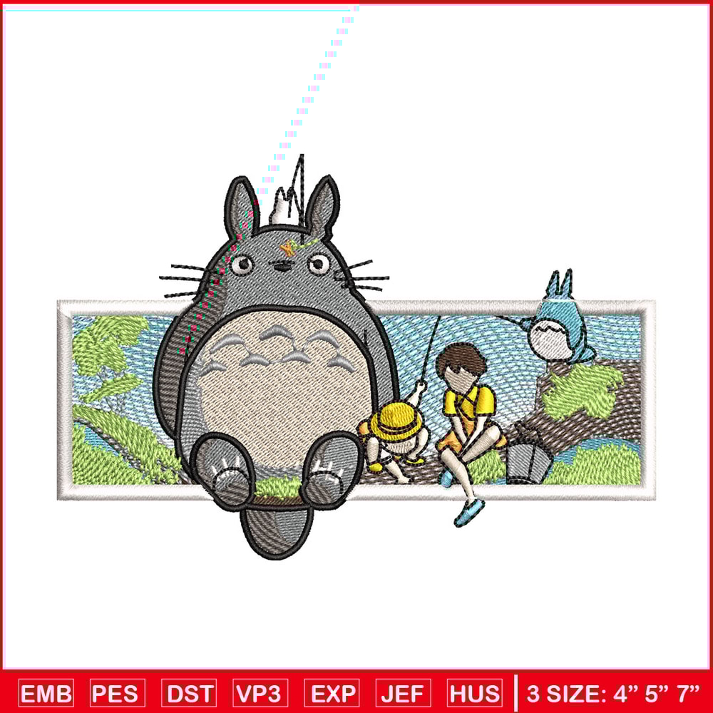 Totoro embroidery design, Studio Ghibli embroidery, Nike design, Embroidery shirt, Embroidery file, Digital download.jpg