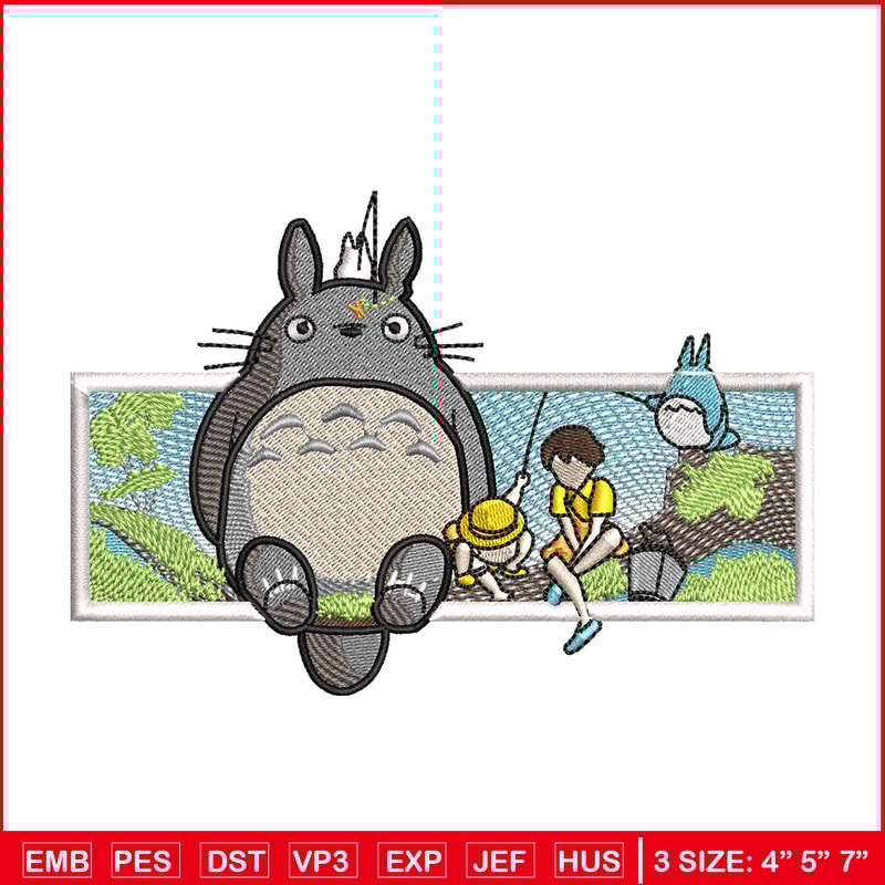 Totoro embroidery design, Studio Ghibli embroidery, Nike design, Embroidery shirt, Embroidery file, Digital download.jpg