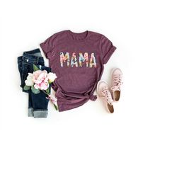 mama floral shirt for mothers day gift, floral mom shirt, mommy t-shirt, flower mama t-shirt, gift for mom, happy mother