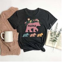 mama bear vintage shirt, personalized mom shirt, mothers day shirt, mom shirt with kids name