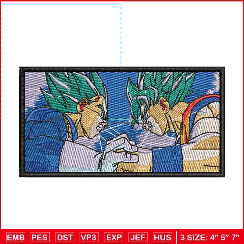 Vegeta goku embroidery design, Dragonball embroidery, Anime design, Embroidery shirt, Embroidery file, Digital download.jpg