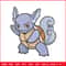 Wartortle embroidery design, Pokemon embroidery, Anime design, Embroidery shirt, Embroidery file, Digital download.jpg