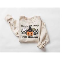 funny halloween sweatshirt, retro halloween trick or treat shirt, spooky vibes pumpkin shirt, spooky season pumpkin shir