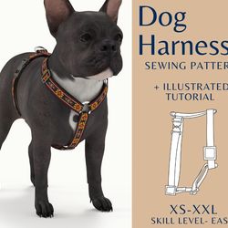 dog chest harness pattern dog harness diy sewing pattern  easy dog harness  dog sewing patterns and instructions