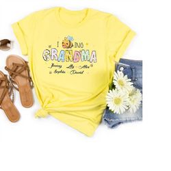 i love being grandma shirt, personalized grandma shirt, mom mimi aunt shirt, gift for mother's day