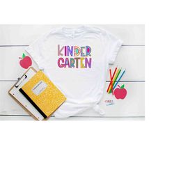 Kinder Garten Hello Shirt, Back To School Shirt, Kids Kindergarten Shirt, School gift, First day of school, Announcement