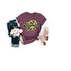 floral mama t-shirt, mothers day gift, mothers day design, wildflower mom tee, flower mama, trendy mom shirt, cute mom t