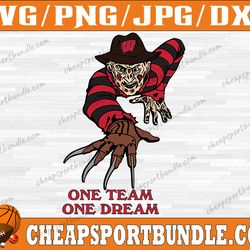 wisconsin badgers freddy krueger svg, wisconsin badgers svg, n c a a teams svg, n c a a svg, png, dxf, eps