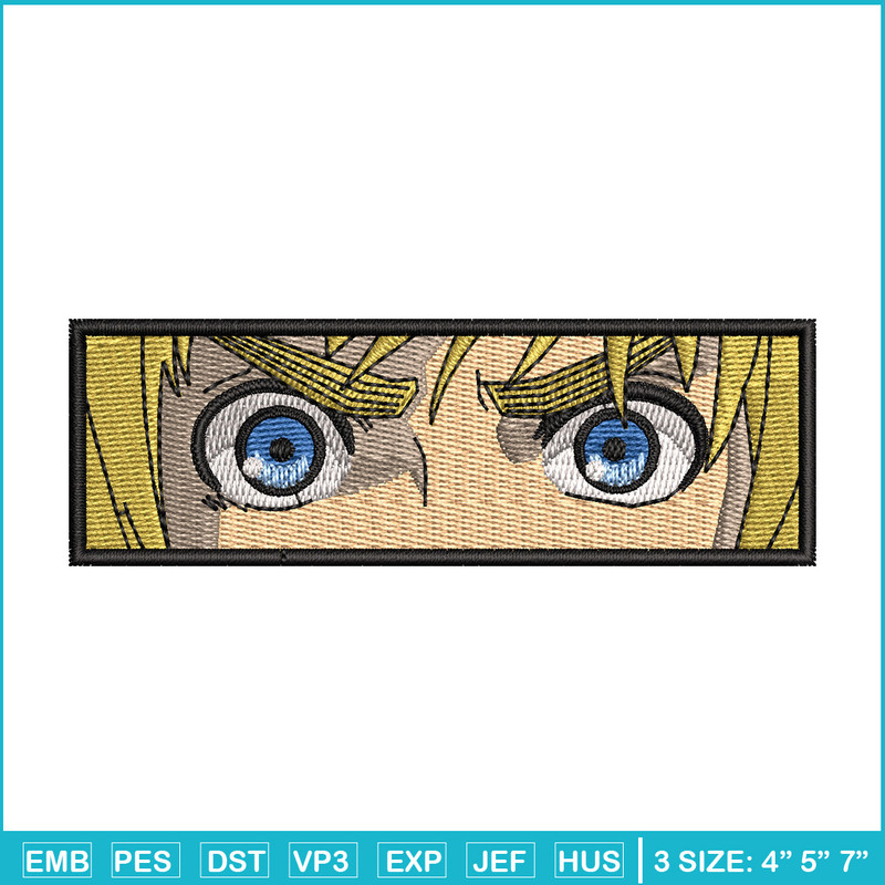 Armin eyes embroidery design, Aot embroidery, Anime design, Embroidery shirt, Embroidery file, Digital download.jpg