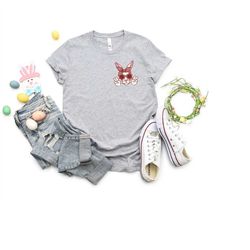 pocket bunny shirt, rabbit gift, rabbit shirt, bunny shirt, pocket easter bunny shirt, bunny lover shirt,rabbit lover sh