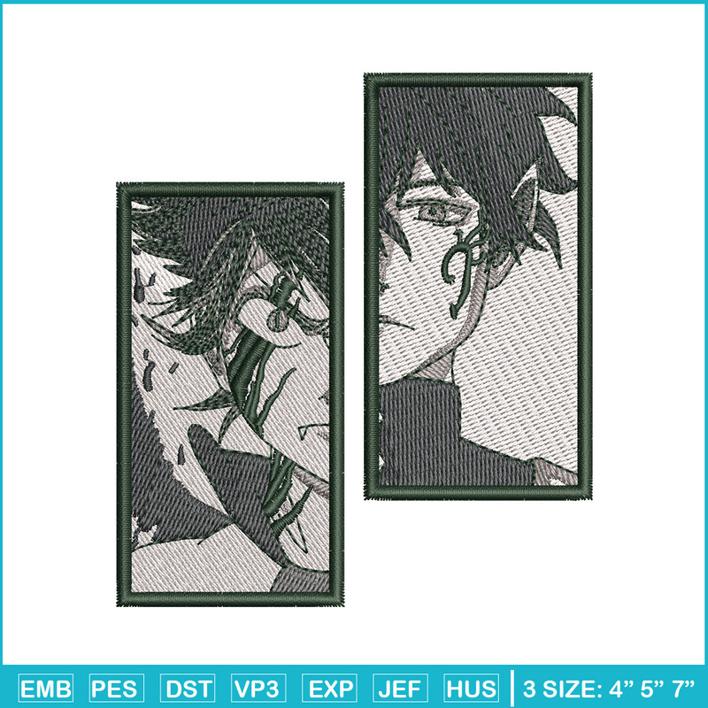 Asta yuno embroidery design, Black clover embroidery, Anime design, Embroidery shirt, Embroidery file, Digital download.jpg