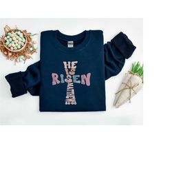 he is risen cross shirt, easter jesus shirt, easter is for jesus shirt, easter christian shirt, easter cross shirt, cros